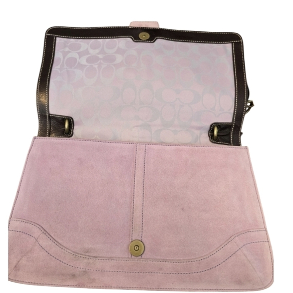 Coach Vintage Lavender Suede 2005 Handbag w/ COA & Coach Dustbag in EUC - Picture 7 of 14